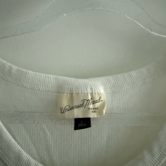 Universal Thread White Ribbed Tank Top - Picture 2 of 3